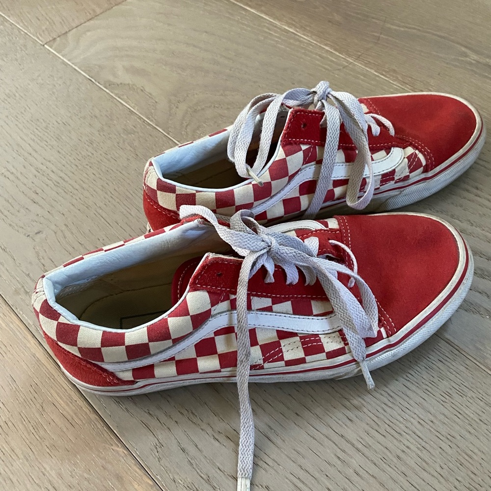 Red Checkered Vans